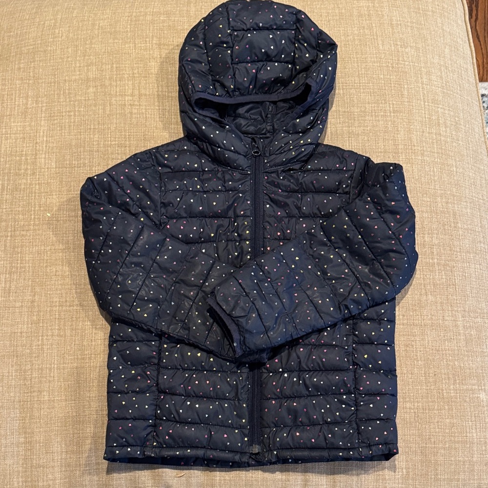 GAP Kids' Dark Blue Puffer Jacket with Hood